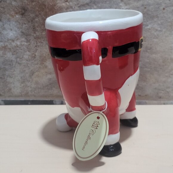 Tii Collections Upside Down Santa Claus Ceramic Mug Hand Stand Christmas Coffee - Picture 11 of 16